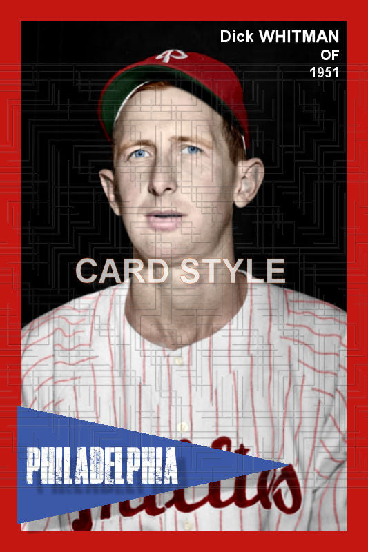 Dick Whitman - 1951 Philadelphia Phillies - choose a size & style