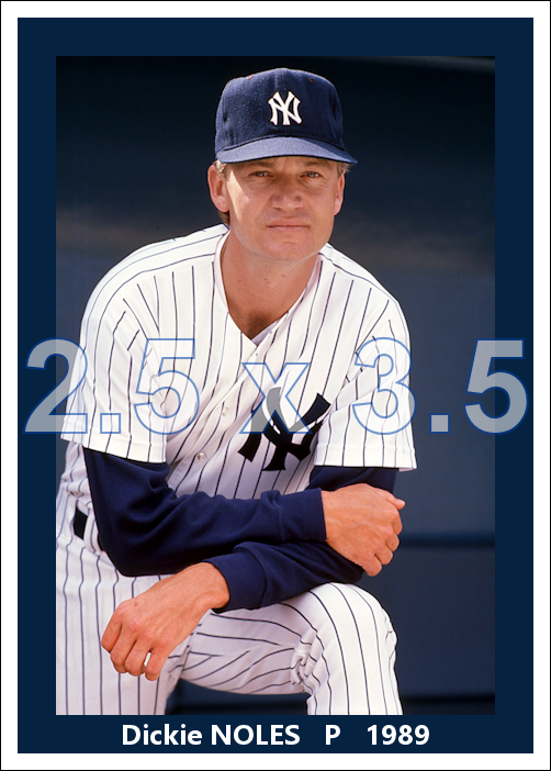 Dickie Noles - 1989 New York Yankees - choose a size & style