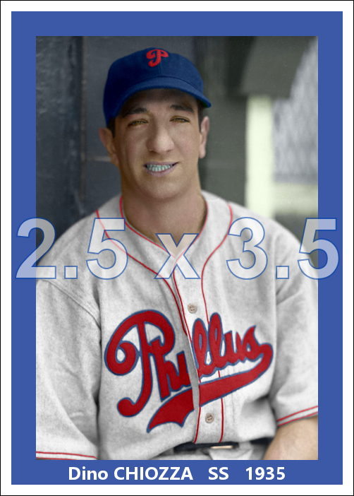Dino Chiozza - 1935 Philadelphia Phillies - choose a size & style