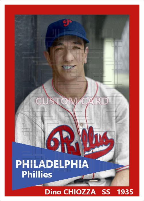 Dino Chiozza - 1935 Philadelphia Phillies - choose a size & style