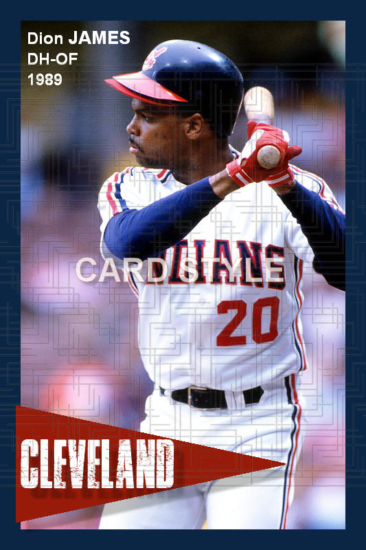 Dion James - 1989 Cleveland Indians - choose a size & style