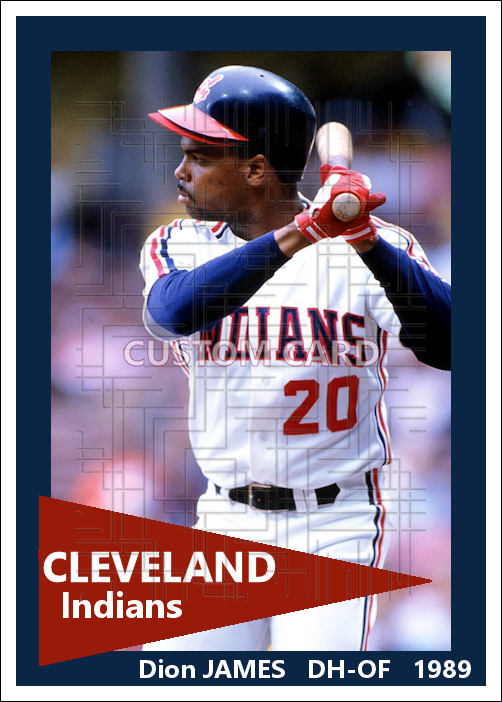 Dion James - 1989 Cleveland Indians - choose a size & style