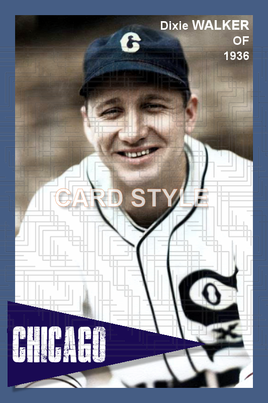 Dixie Walker - 1936 Chicago White Sox - choose a size & style