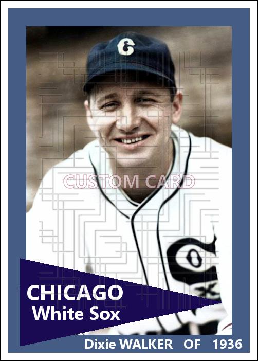 Dixie Walker - 1936 Chicago White Sox - choose a size & style