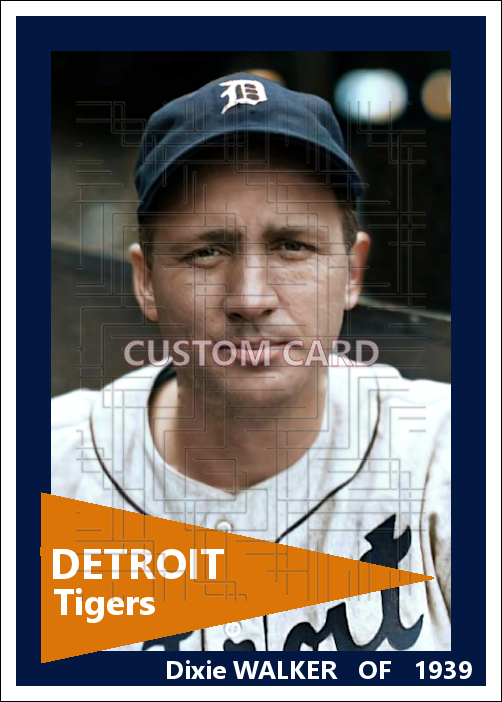 Dixie Walker - 1939 Detroit Tigers - choose a size & style
