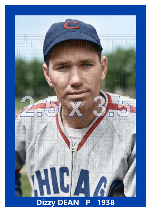 Dizzy Dean - 1938 Chicago Cubs - choose a size & style