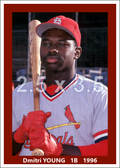 Dmitri Young - 1996 St. Louis Cardinals - choose a size & style