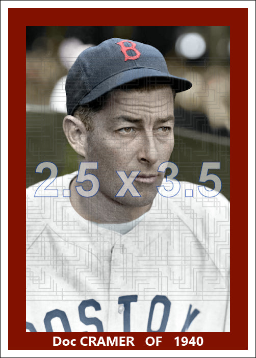 Doc Cramer - 1940 Boston Red Sox - choose a size & style