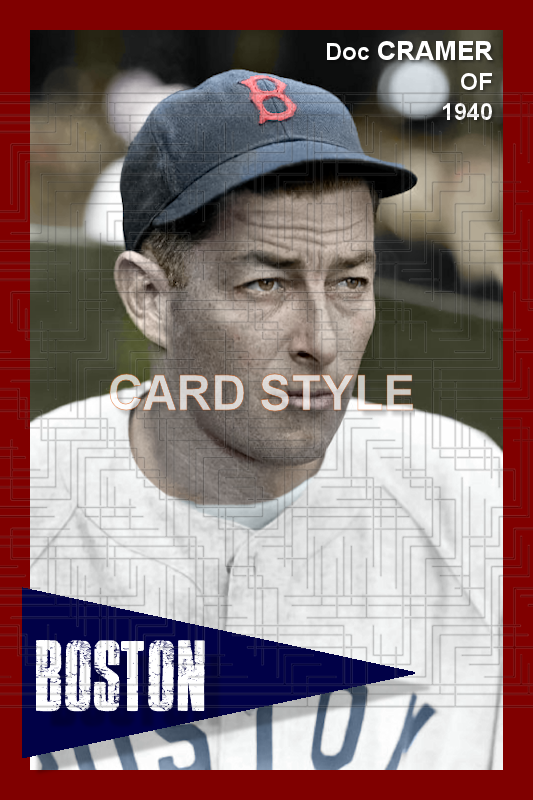 Doc Cramer - 1940 Boston Red Sox - choose a size & style