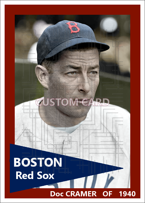 Doc Cramer - 1940 Boston Red Sox - choose a size & style