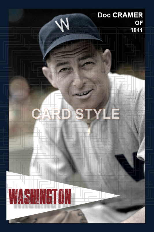 Doc Cramer - 1941 Washington Senators - choose a size & style