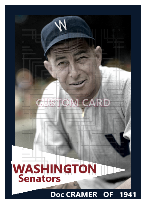 Doc Cramer - 1941 Washington Senators - choose a size & style