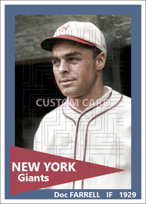 Doc Farrell - 1929 New York Giants - choose a size & style