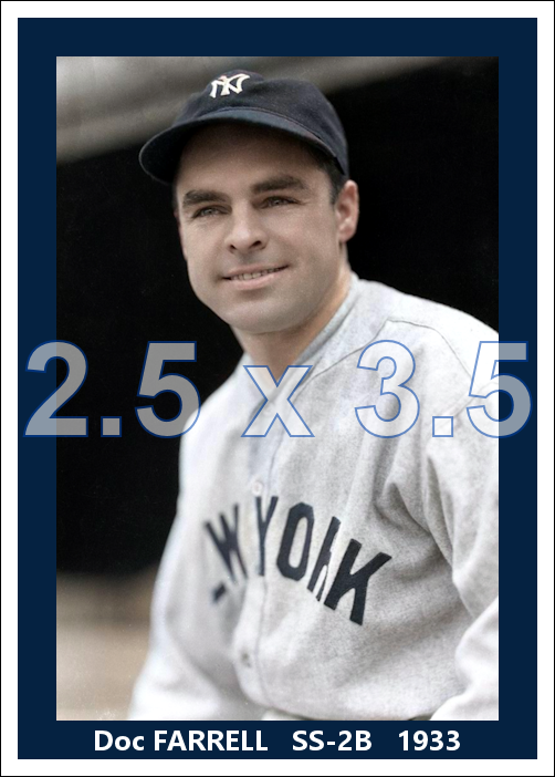 Doc Farrell - 1933 New York Yankees - choose a size & style