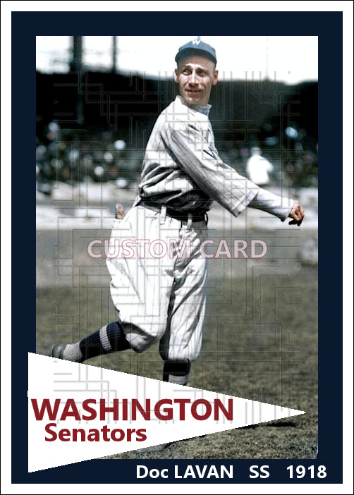 Doc Lavan - 1918 Washington Senators - choose a size & style