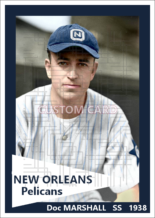 Doc Marshall - 1938 New Orleans Pelicans - choose a size & style