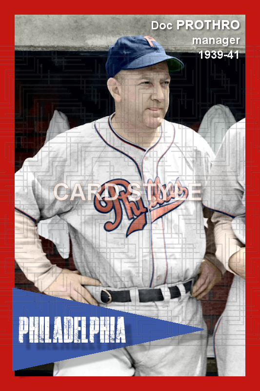 Doc Prothro - 1939-41 Philadelphia Phillies - choose a size & style