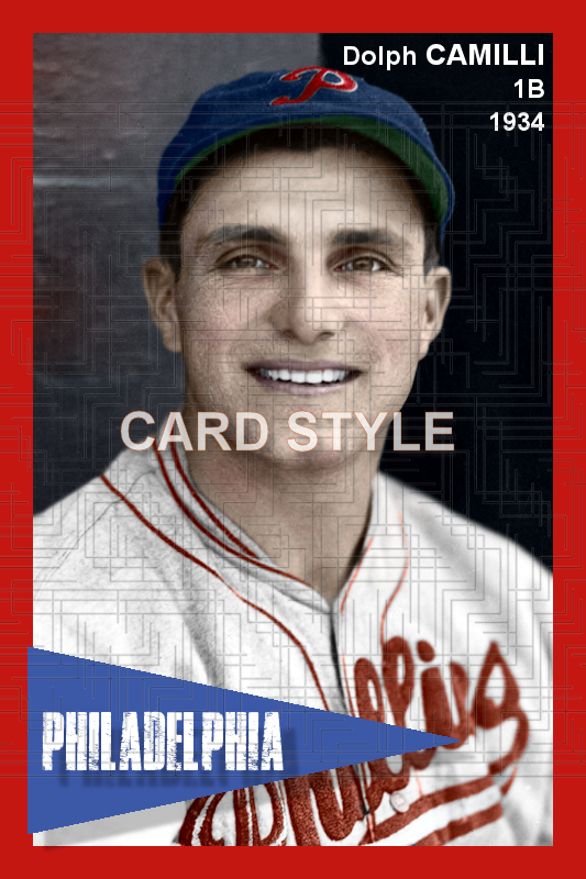 Dolph Camilli - 1934 Philadelphia Phillies - choose a size & style