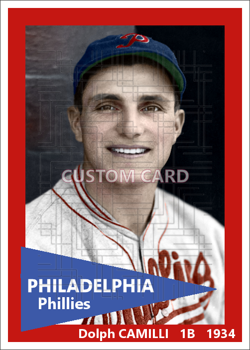 Dolph Camilli - 1934 Philadelphia Phillies - choose a size & style