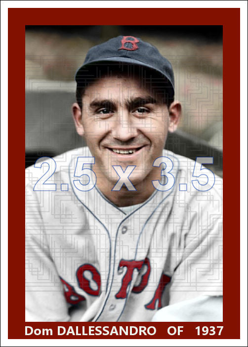 Dom Dallessandro - 1937 Boston Red Sox - choose a size & style