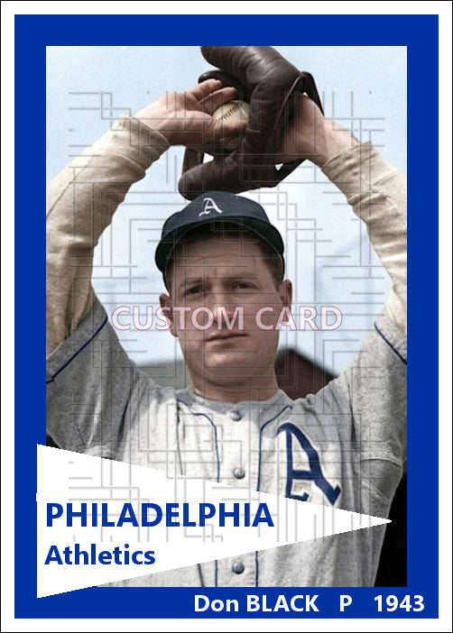Don Black - 1943 Philadelphia Athletics - choose a size & style