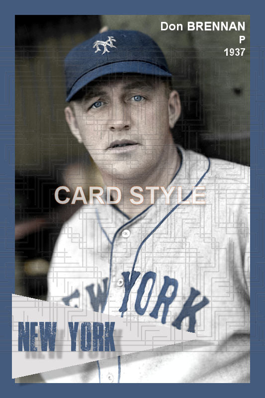 Don Brennan - 1937 New York Giants - choose a size & style
