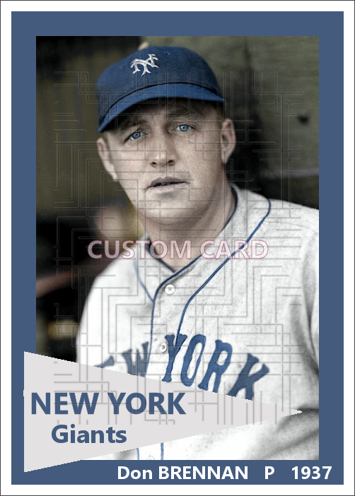 Don Brennan - 1937 New York Giants - choose a size & style