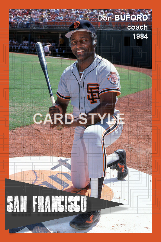 Don Buford - 1984 San Francisco Giants - choose a size & style