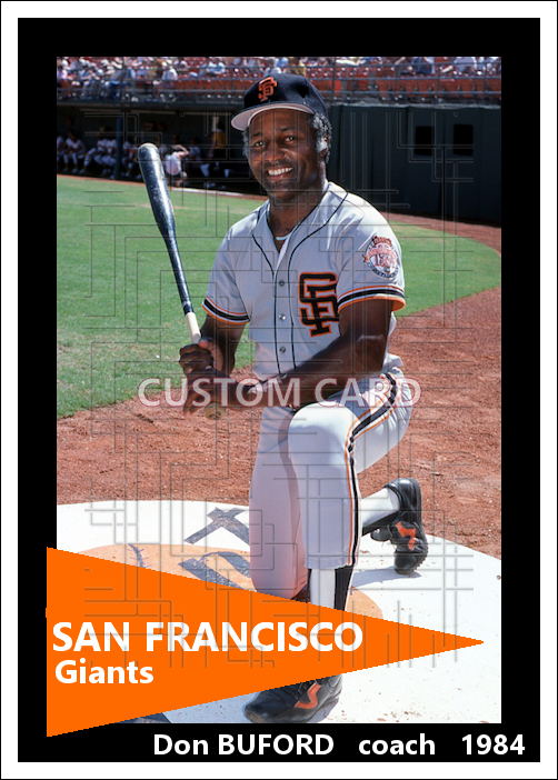 Don Buford - 1984 San Francisco Giants - choose a size & style