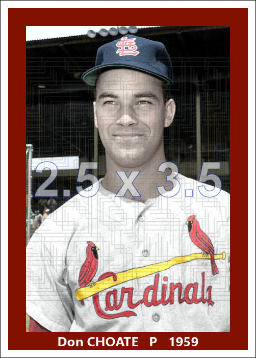 Don Choate - 1959 St. Louis Cardinals spring training - choose a size & style