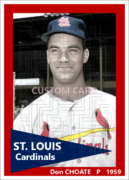 Don Choate - 1959 St. Louis Cardinals spring training - choose a size & style