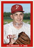 Don Erickson - 1958 Philadelphia Phillies - choose a size & style