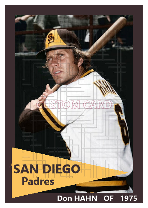Don Hahn - 1975 San Diego Padres - choose a size & style