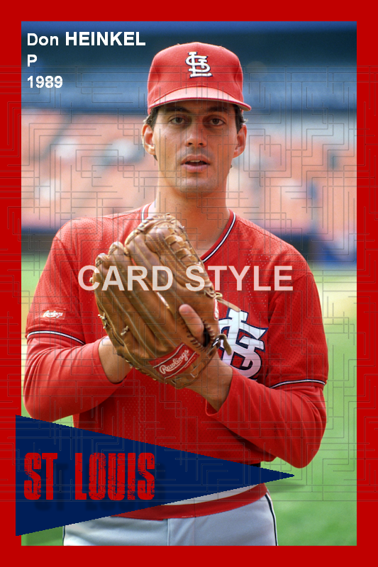 Don Heinkel - 1989 St. Louis Cardinals - choose a size & style