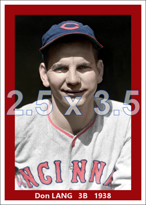 Don Lang - 1938 Cincinnati Reds - choose a size & style