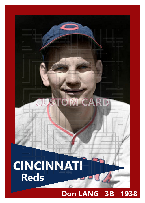 Don Lang - 1938 Cincinnati Reds - choose a size & style