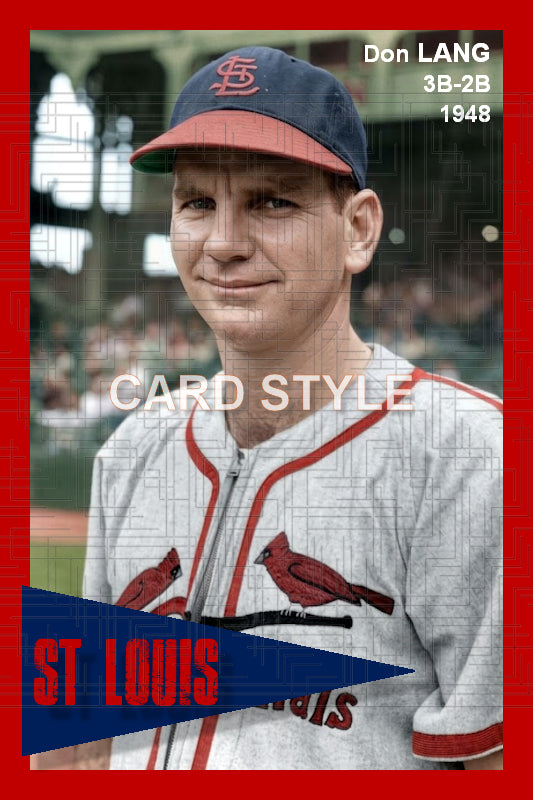 Don Lang - 1948 St. Louis Cardinals - choose a size & style