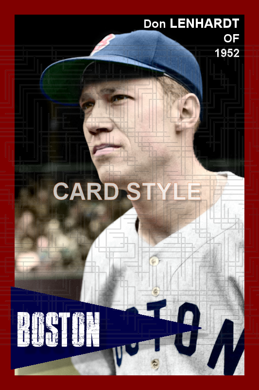 Don Lenhardt - 1952 Boston Red Sox - choose a size & style