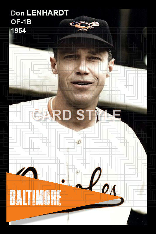 Don Lenhardt - 1954 Baltimore Orioles - choose a size & style