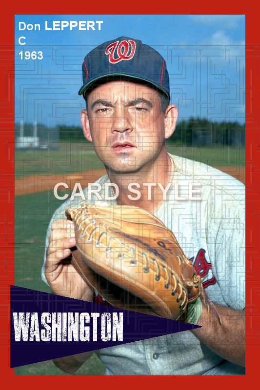 Don Leppert - 1963 Washington Senators - choose a size & style