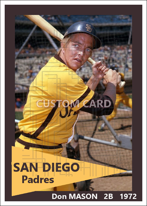 Don Mason - 1972 San Diego Padres - choose a size & style
