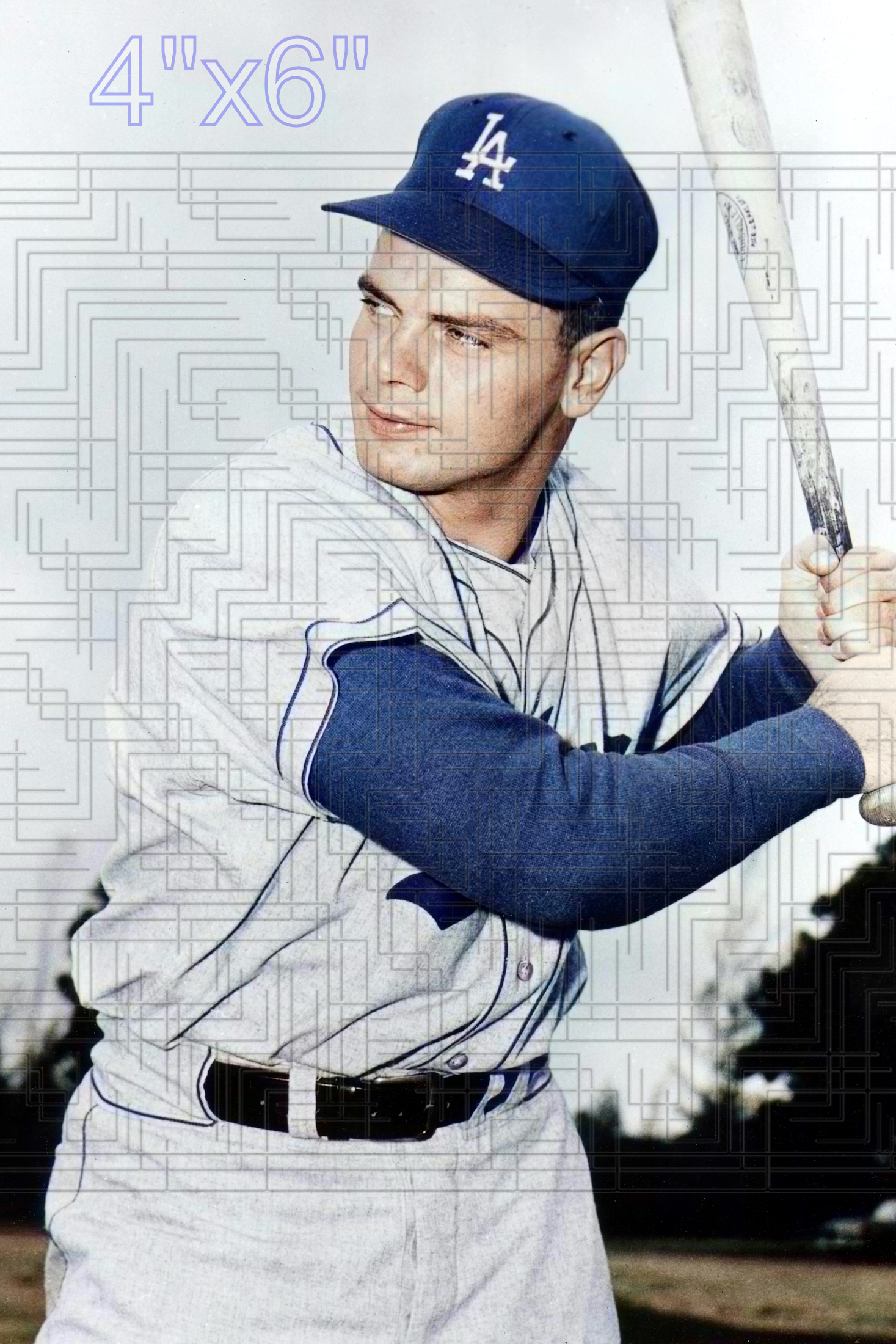Don Miles - 1958 Los Angeles Dodgers - choose a size & style