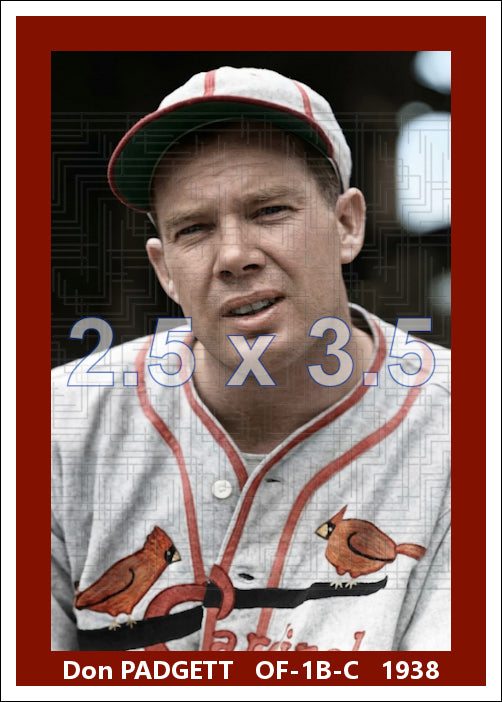 Don Padgett - 1938 St. Louis Cardinals - choose a size & style