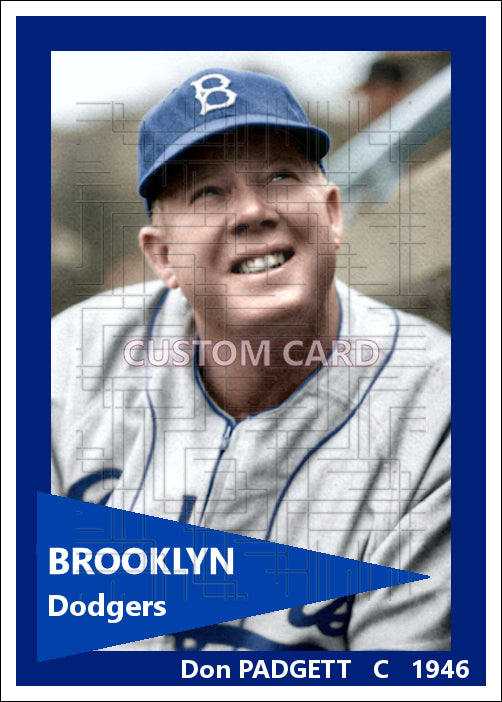 Don Padgett - 1946 Brooklyn Dodgers - choose a size & style