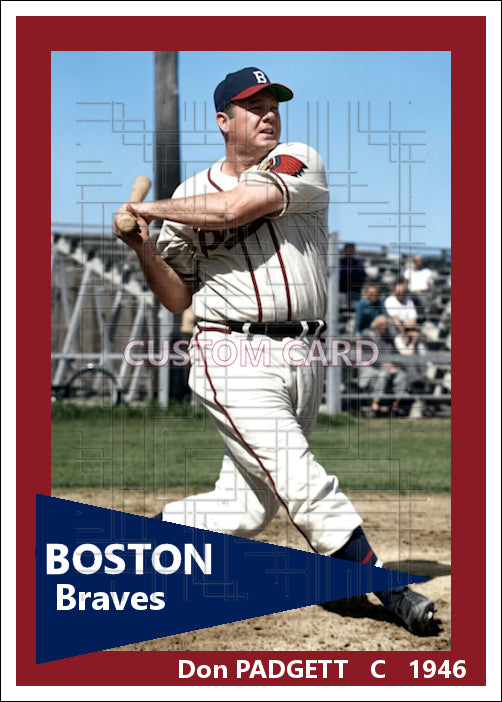 Don Padgett - 1946 Boston Braves - choose a size & style