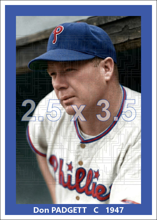 Don Padgett - 1947 Philadelphia Phillies - choose a size & style