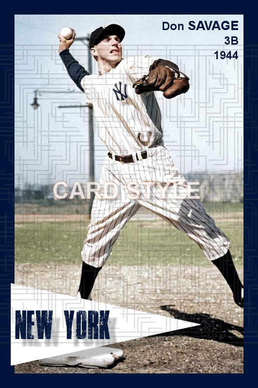 Don Savage - 1944 New York Yankees - pose A - choose a size & style