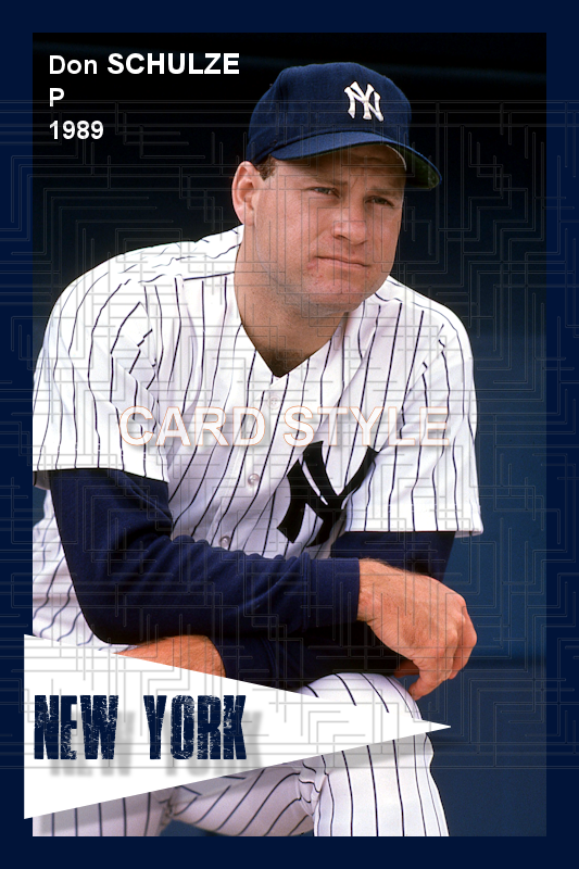 Don Schulze - 1989 New York Yankees - choose a size & style