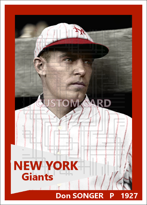 Don Songer - 1927 New York Giants - choose a size & style