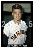 Don Taussig - 1958 San Francisco Giants - choose a size & style